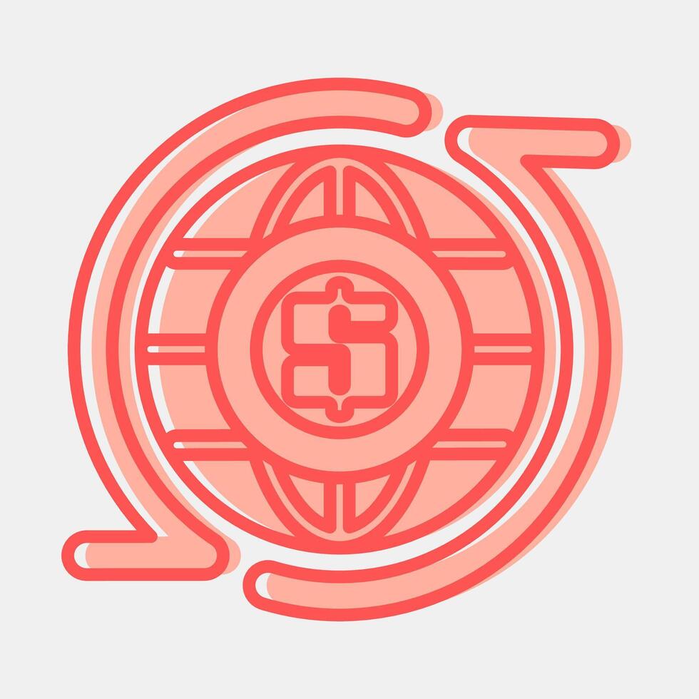 Icon circular economic. Economy elements. Icon in two tone style. vector