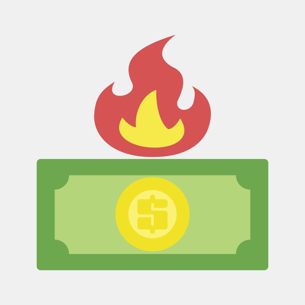 Icon inflation. Economy elements. Icon in flat style. vector