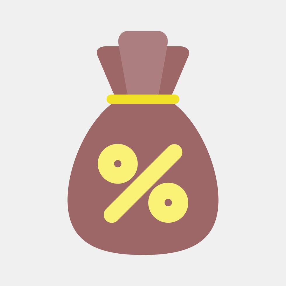 Icon interest rate. Economy elements. Icon in flat style. vector