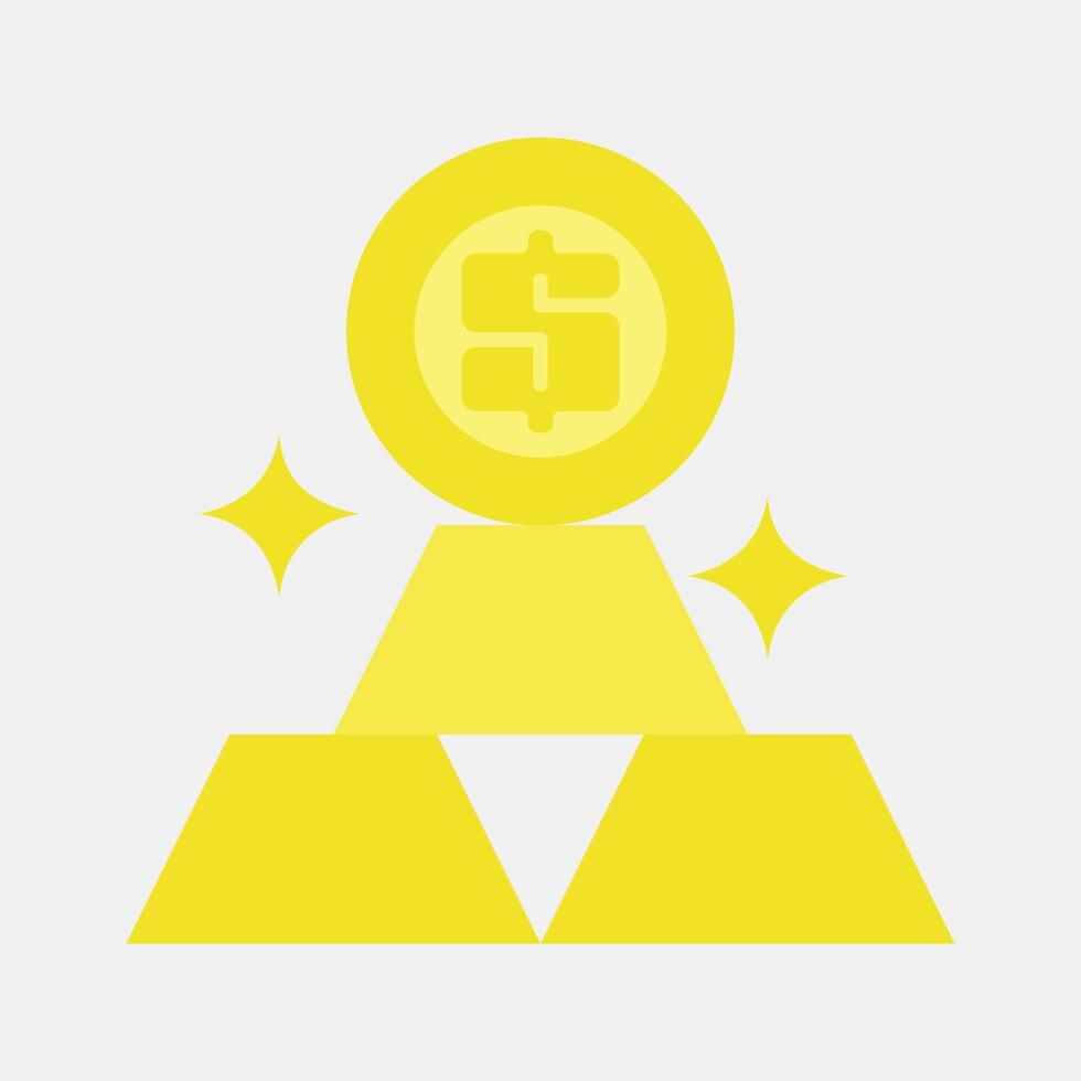Icon gold price. Economy elements. Icon in flat style. vector