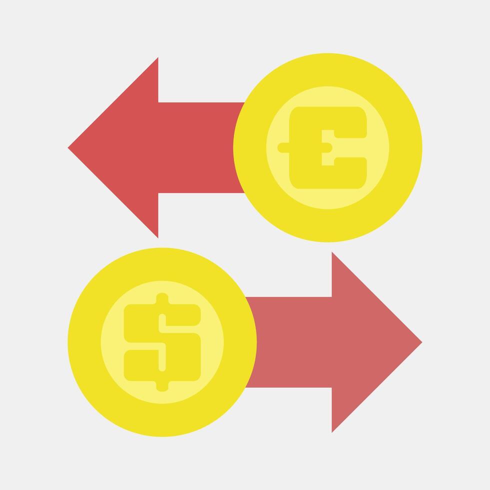 Icon exchange. Economy elements. Icon in flat style. vector