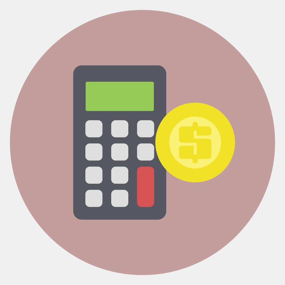 Icon accounting. Economy elements. Icon in color mate style. vector