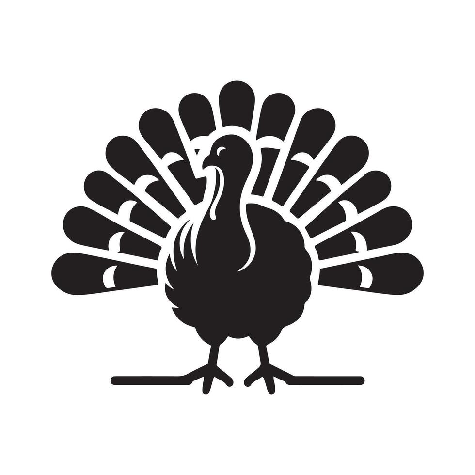 Turkey Black for Thanksgiving Design vector