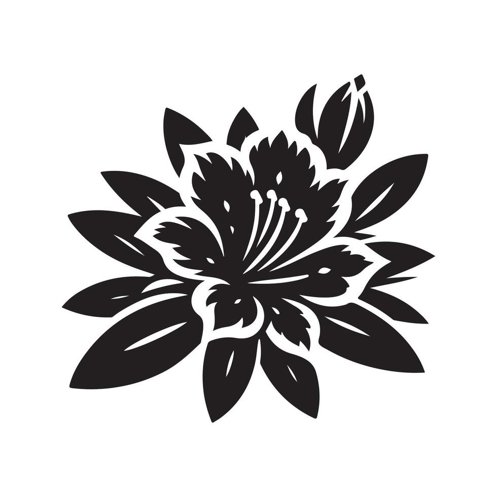 Black Azalea Design for Marketing vector