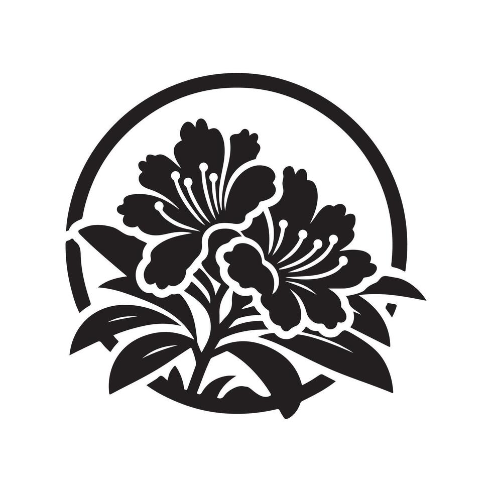 Black Azalea for Web Design vector