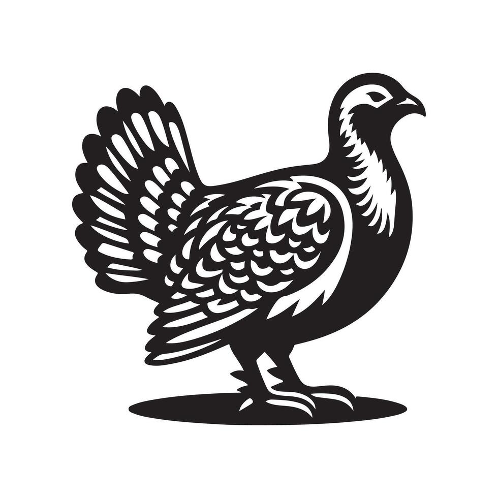 Sandgrouse Black Graphic for Websites vector