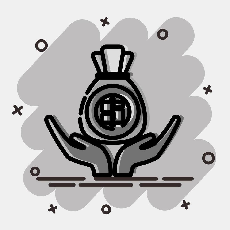 Icon investment. Economy elements. Icon in comic style. vector