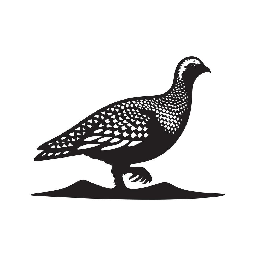 Sandgrouse Black Silhouette Icon Download vector