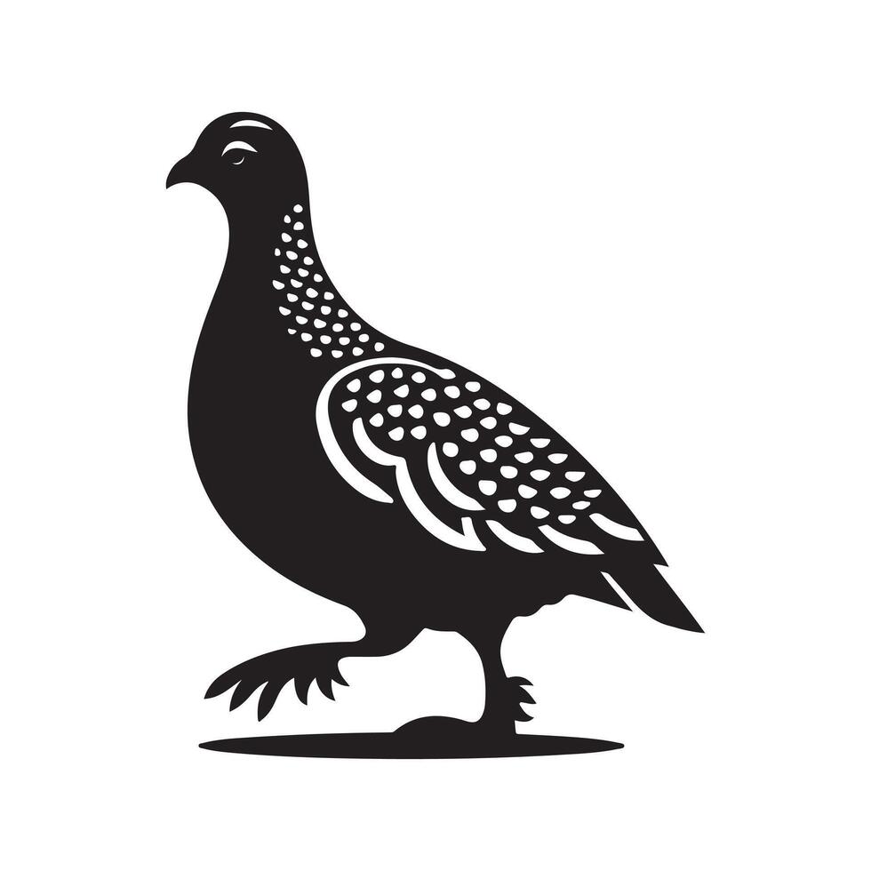 Sandgrouse Black Silhouette for Illustrations vector