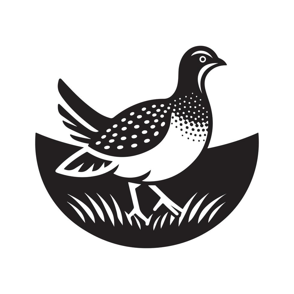 Sandgrouse Black Art for Digital Projects vector