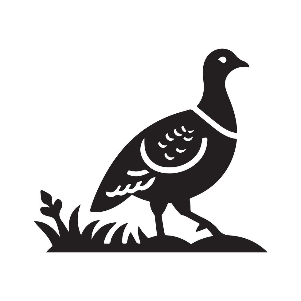 Black Sandgrouse Clipart for Websites vector