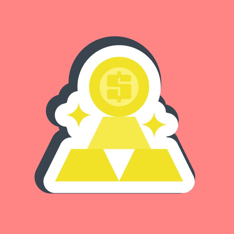 Sticker gold price. Economy and business elements. vector