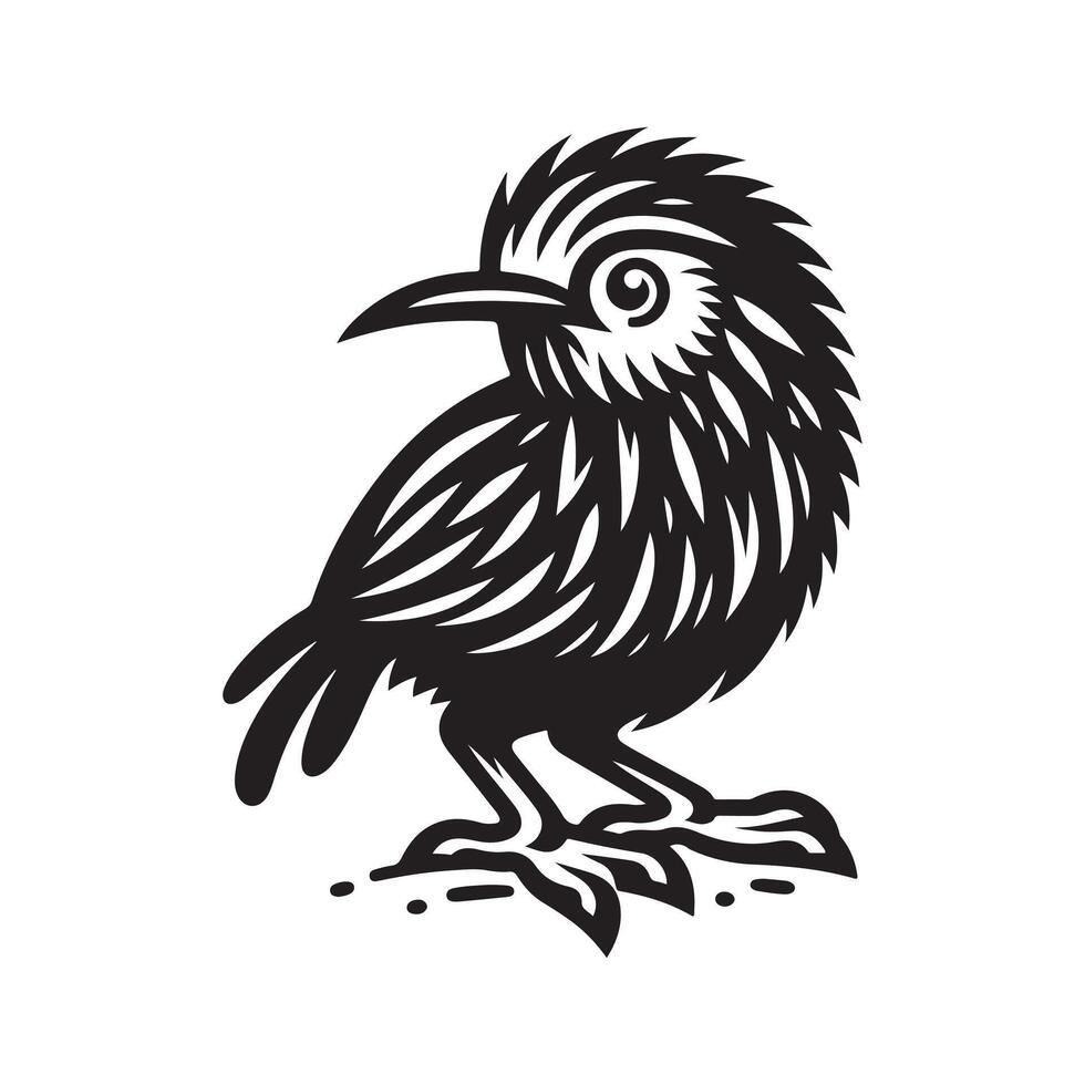 Unique Kekepo Black Silhouette Clipart vector