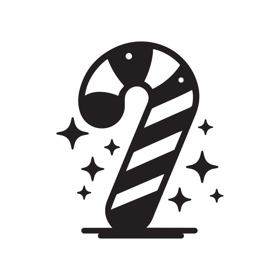 Candy Cane Black for Digital Projects vector
