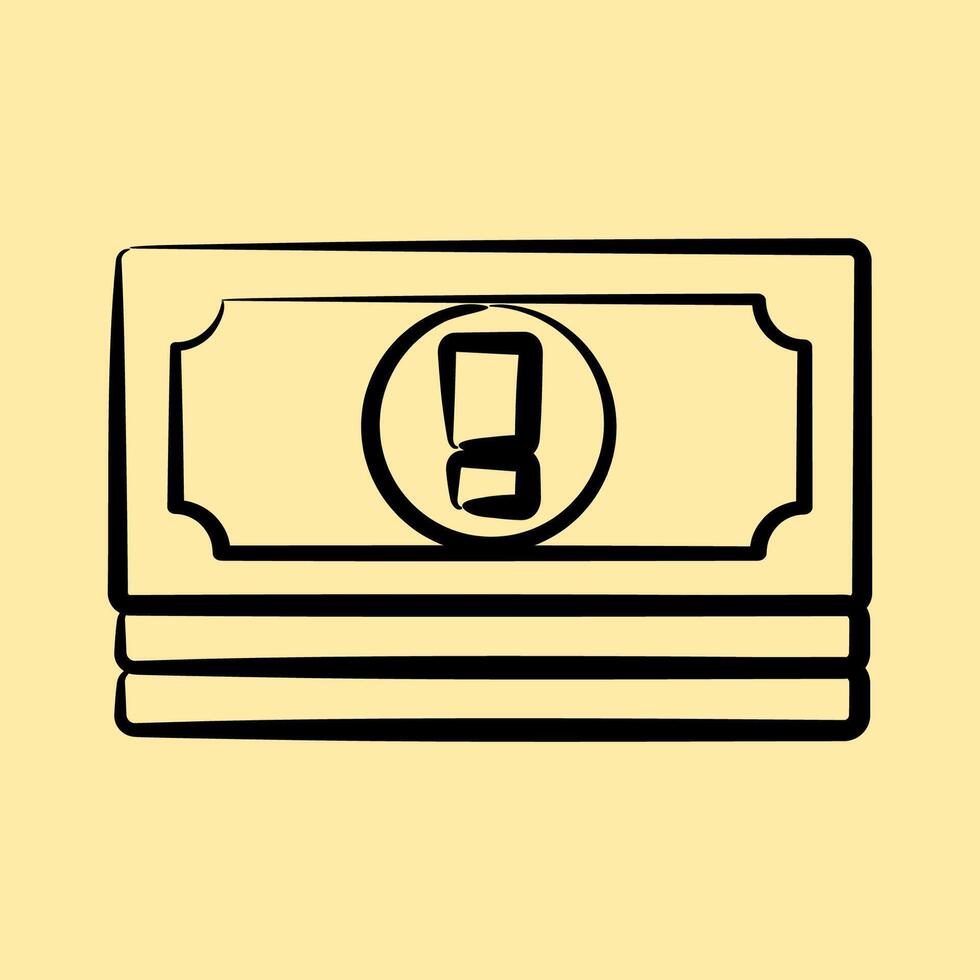 Icon crisis. Economy elements. Icon in hand drawn style. vector