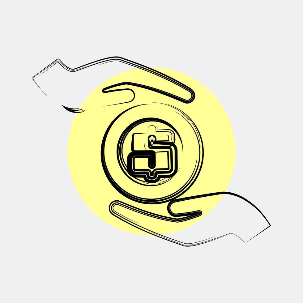 Icon payment. Economy elements. Icon in color spot style. vector