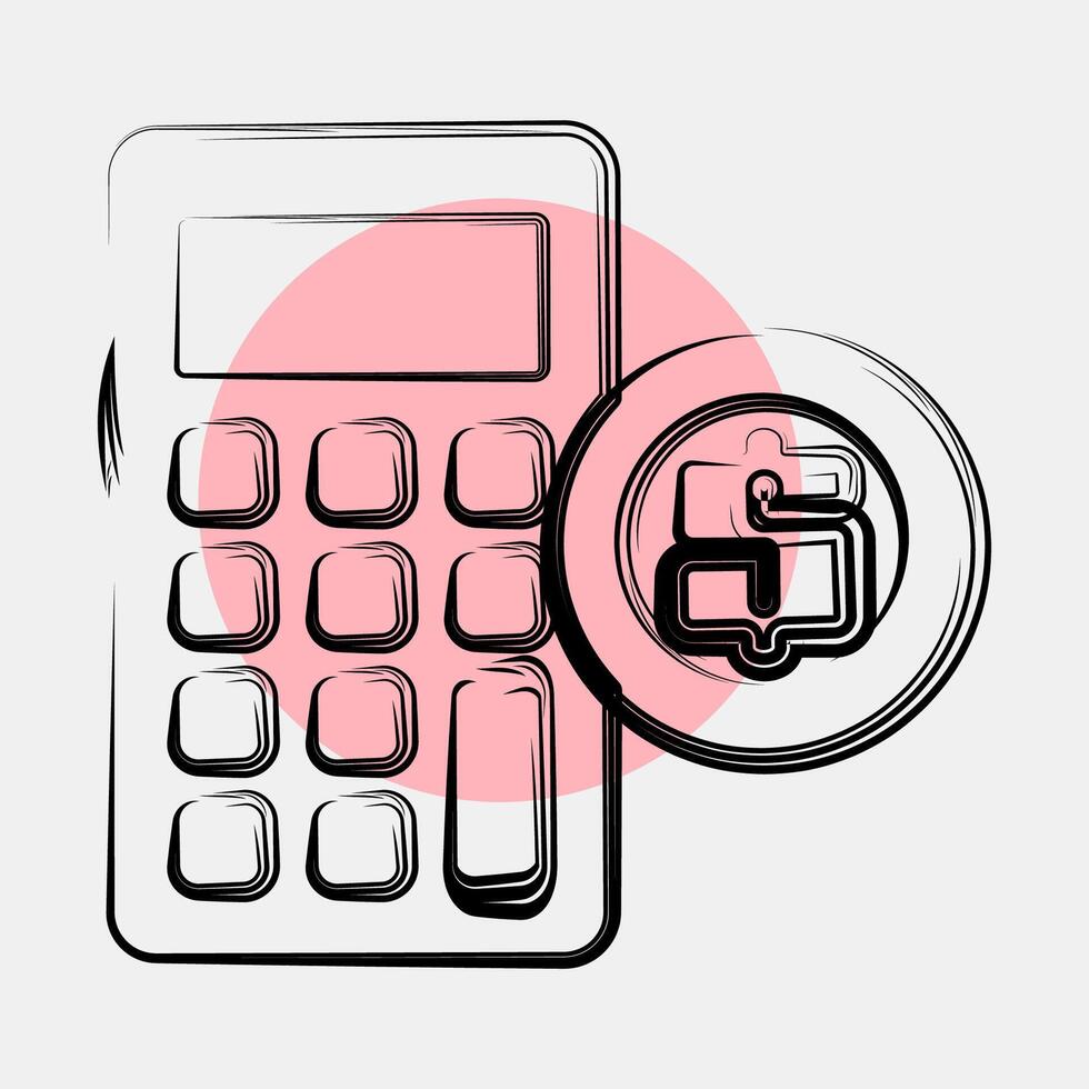 Icon accounting. Economy elements. Icon in color spot style. vector