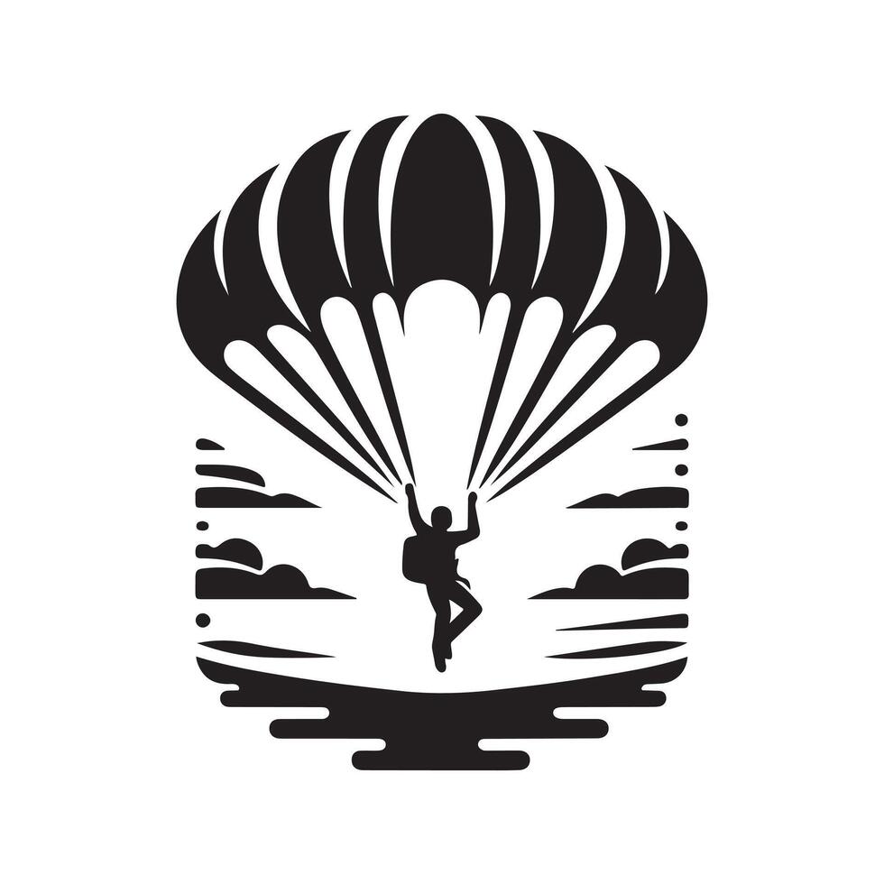 Parachute Design for Print vector