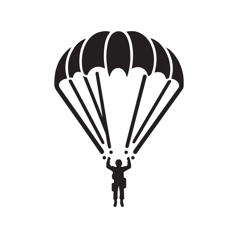 Black and White Parachute vector