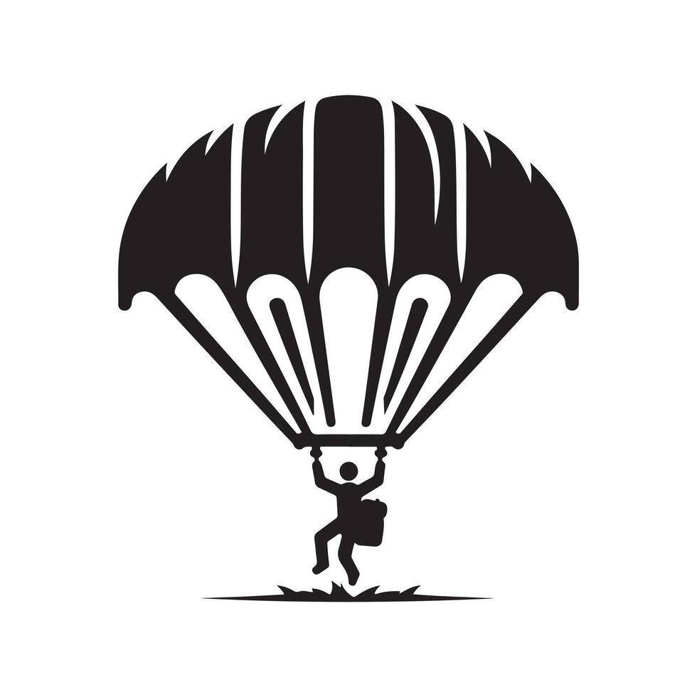 Parachute Skydive Illustration in vector