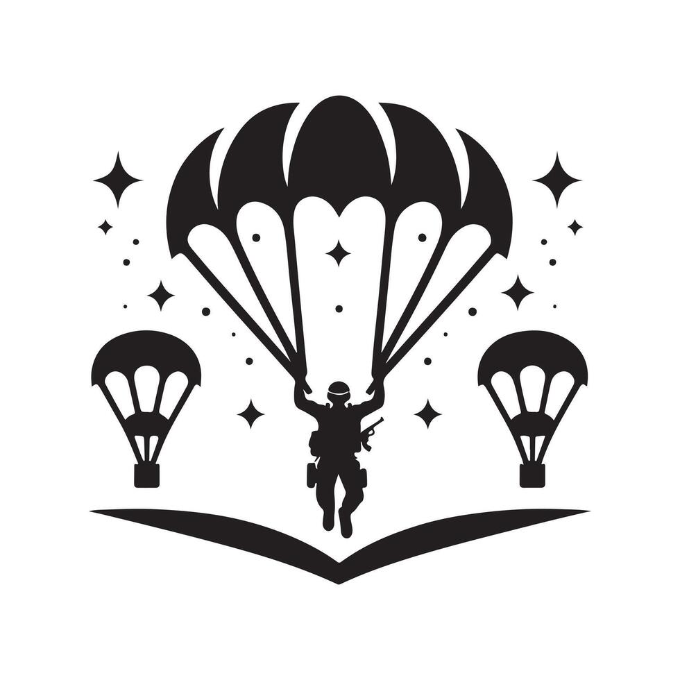 Parachute Art for Digital Products vector