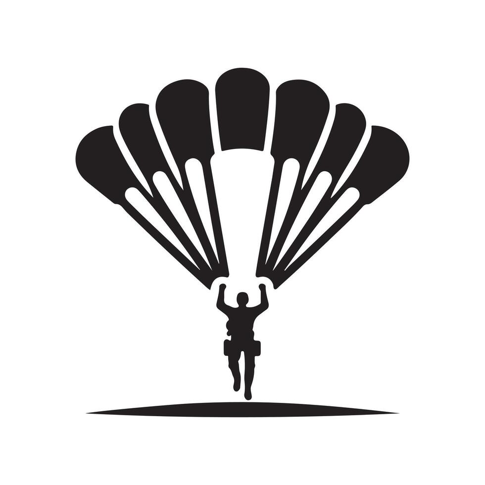 Professional Parachute Silhouette vector