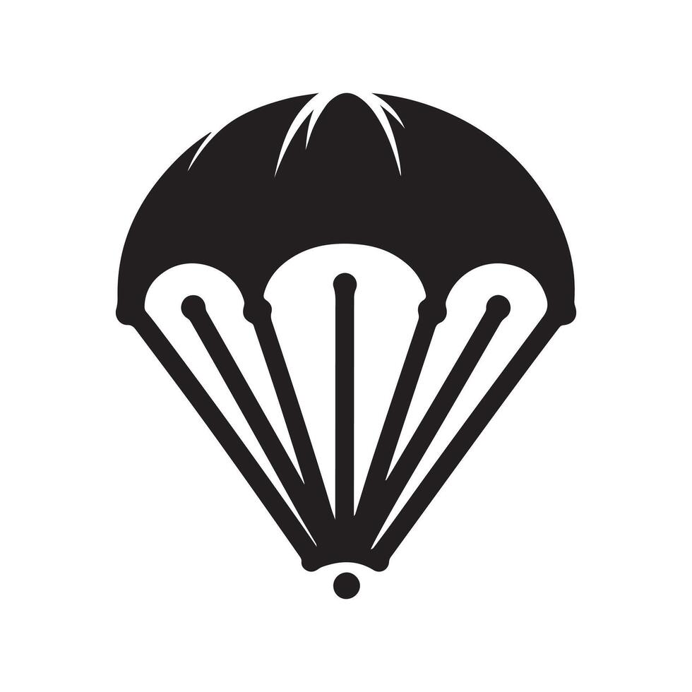 Parachute Silhouette High Resolution vector