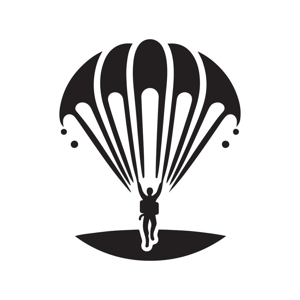 Parachute Symbol for Websites vector