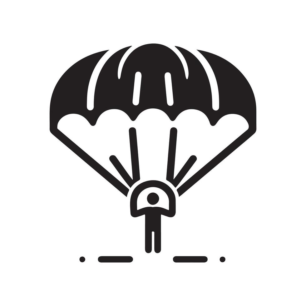 Abstract Parachute Silhouette vector