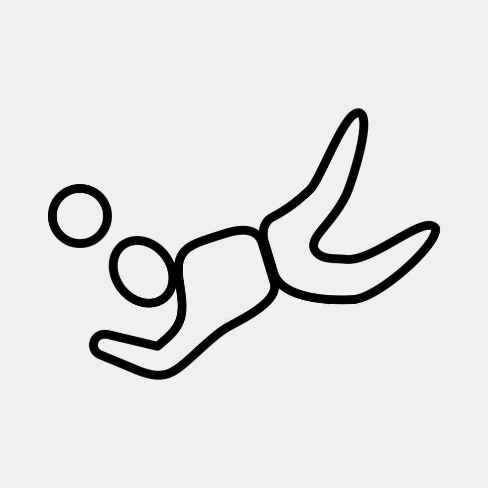 Icon beach volleyball. Olympics Sports elements. Icon in line style. vector