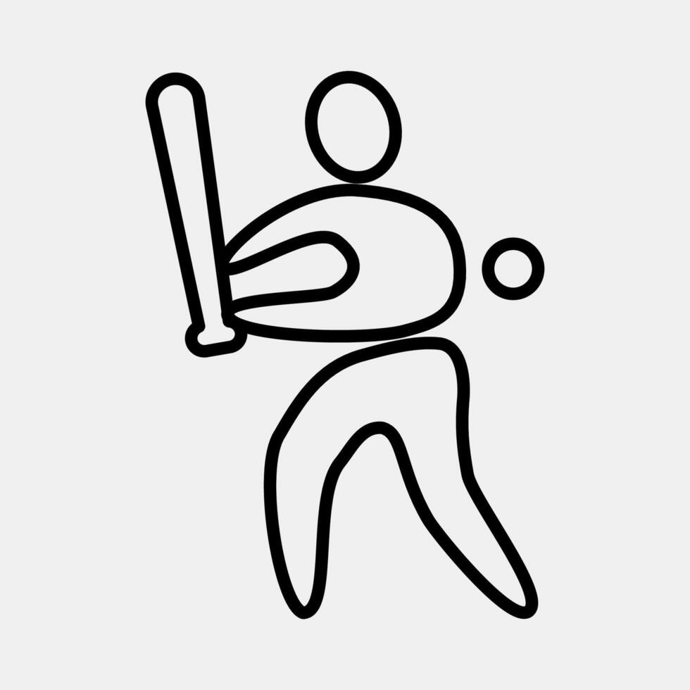 Icon baseball. Olympics Sports elements. Icon in line style. vector