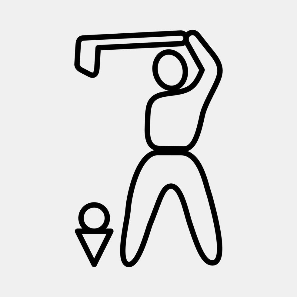 Icon golf. Olympics Sports elements. Icon in line style. vector