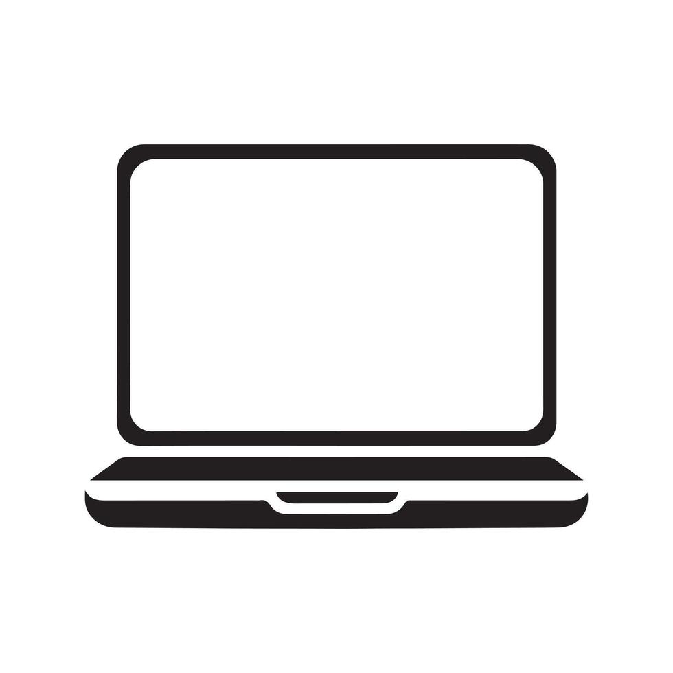 High Resolution Laptop Silhouette Art vector