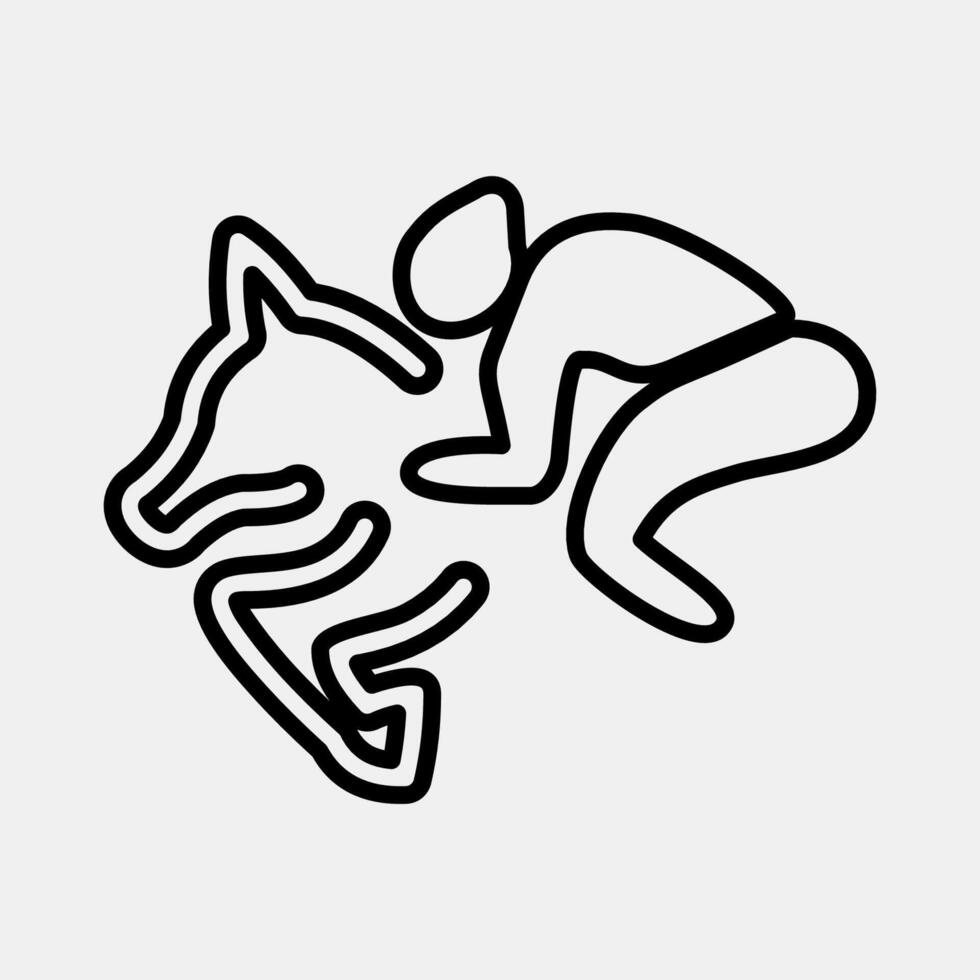 Icon equestrian. Olympics Sports elements. Icon in line style. vector