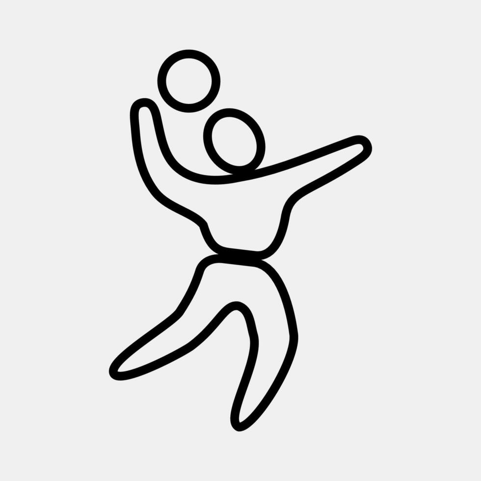 Icon volleyball. Olympics Sports elements. Icon in line style. vector