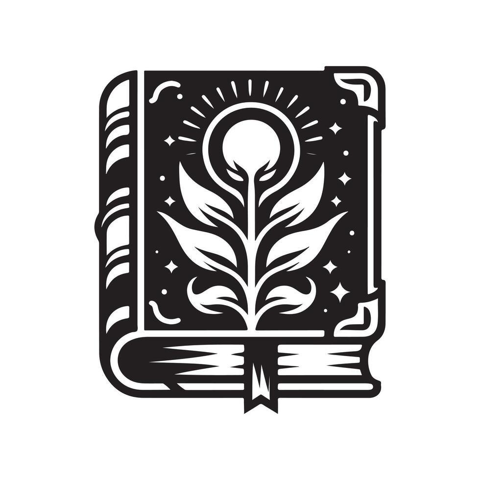 Silhouette of a Black Book for Designers vector