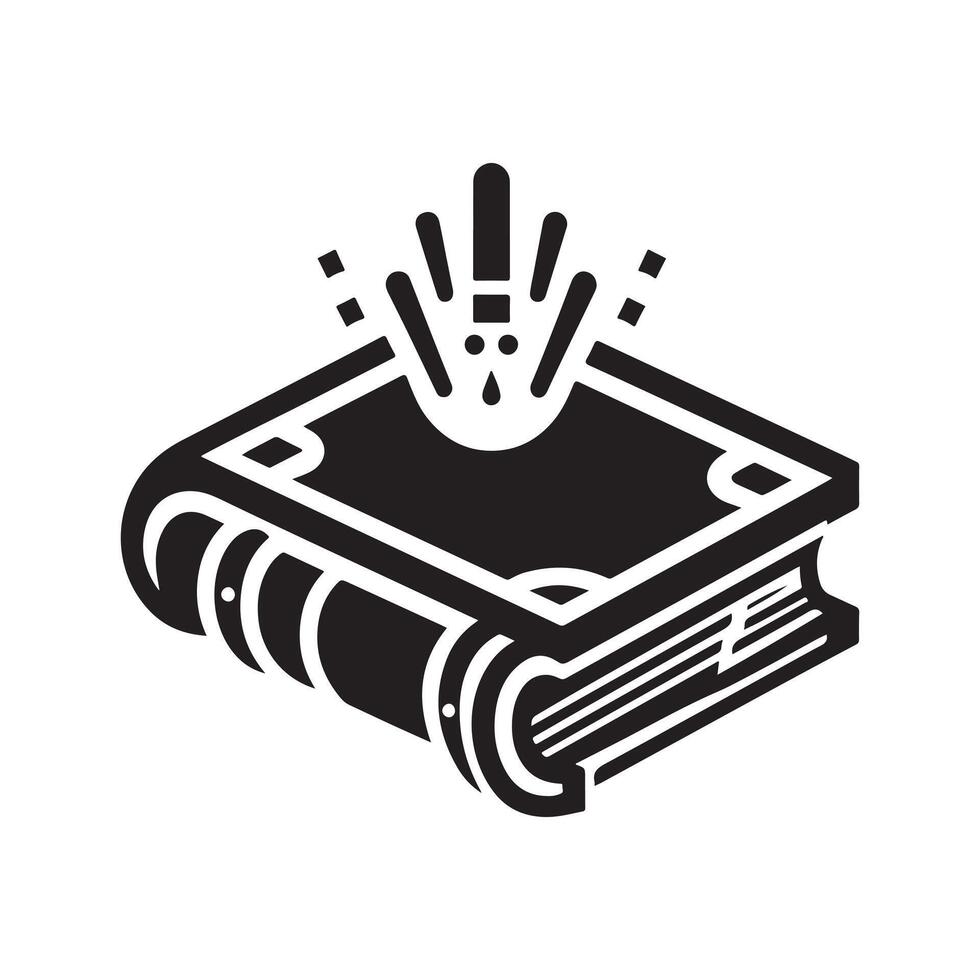 Black Book Silhouette Graphic for Websites vector