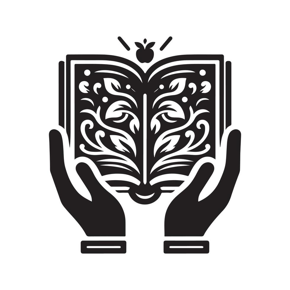 High Quality Black Book Silhouette for Website Graphics vector