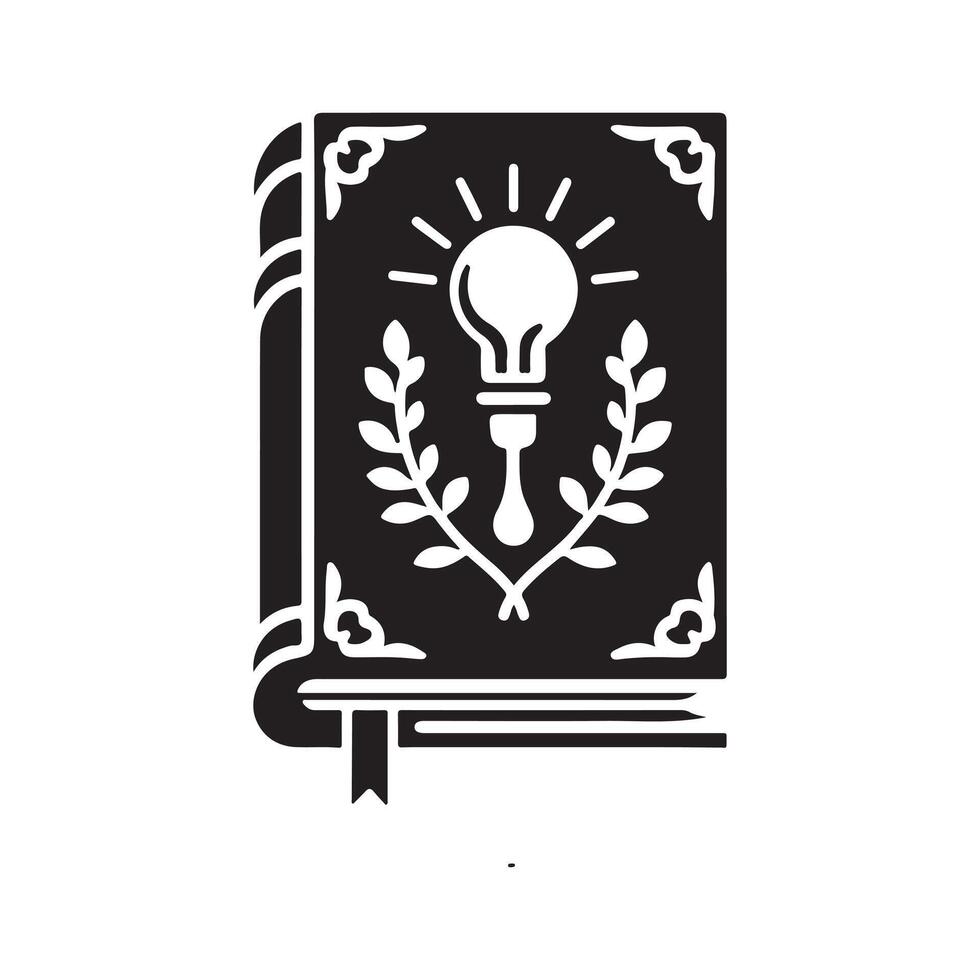 Silhouette of a Black Book for Professional Design Work vector