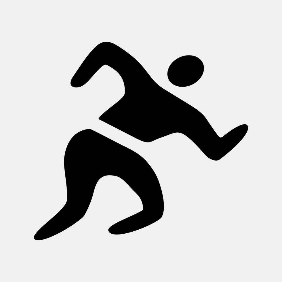 Icon run. Olympics Sports elements. Icon in glyph style. vector