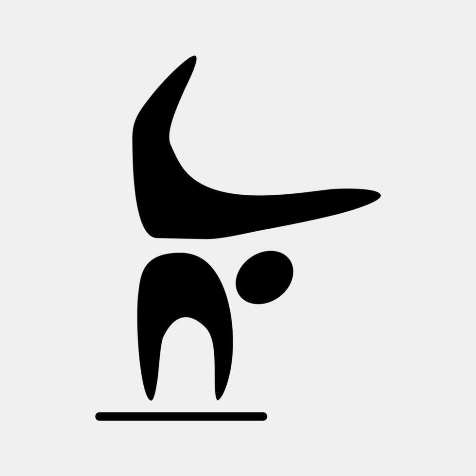 Icon gymnastic. Olympics Sports elements. Icon in glyph style. vector