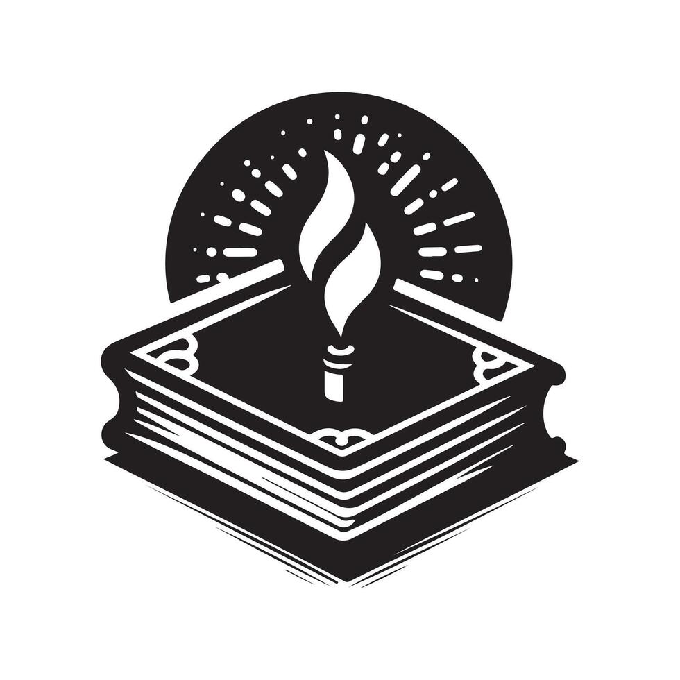 Black Book Silhouette for Minimalist Design Projects vector