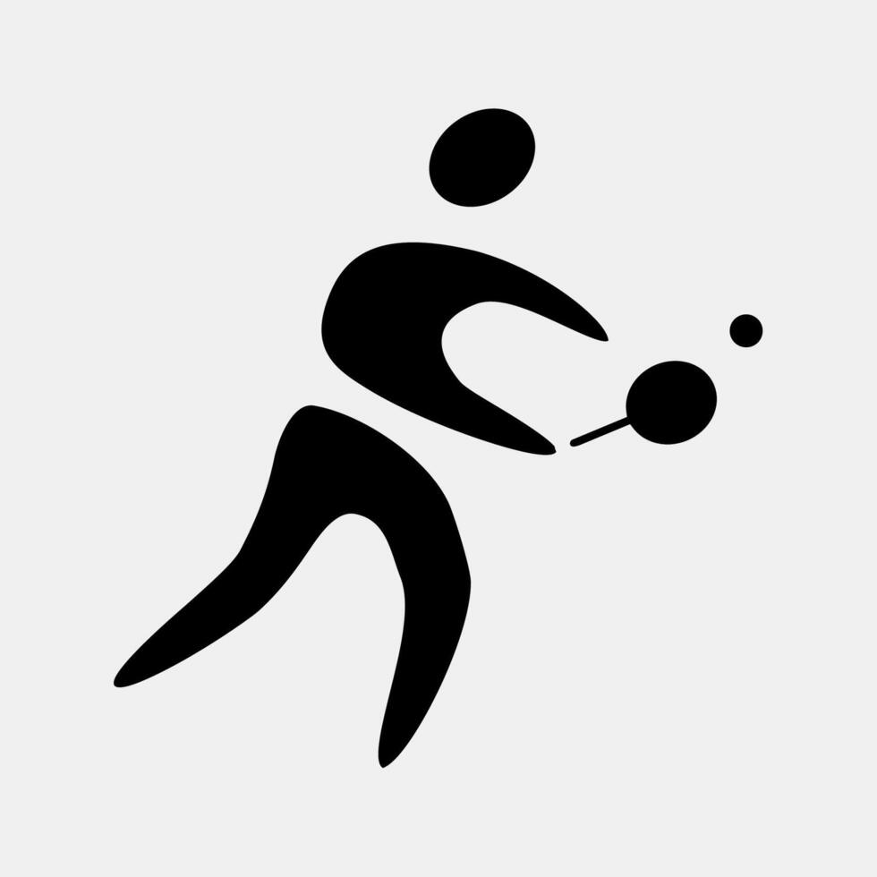 Icon table tennis. Olympics Sports elements. Icon in glyph style. vector