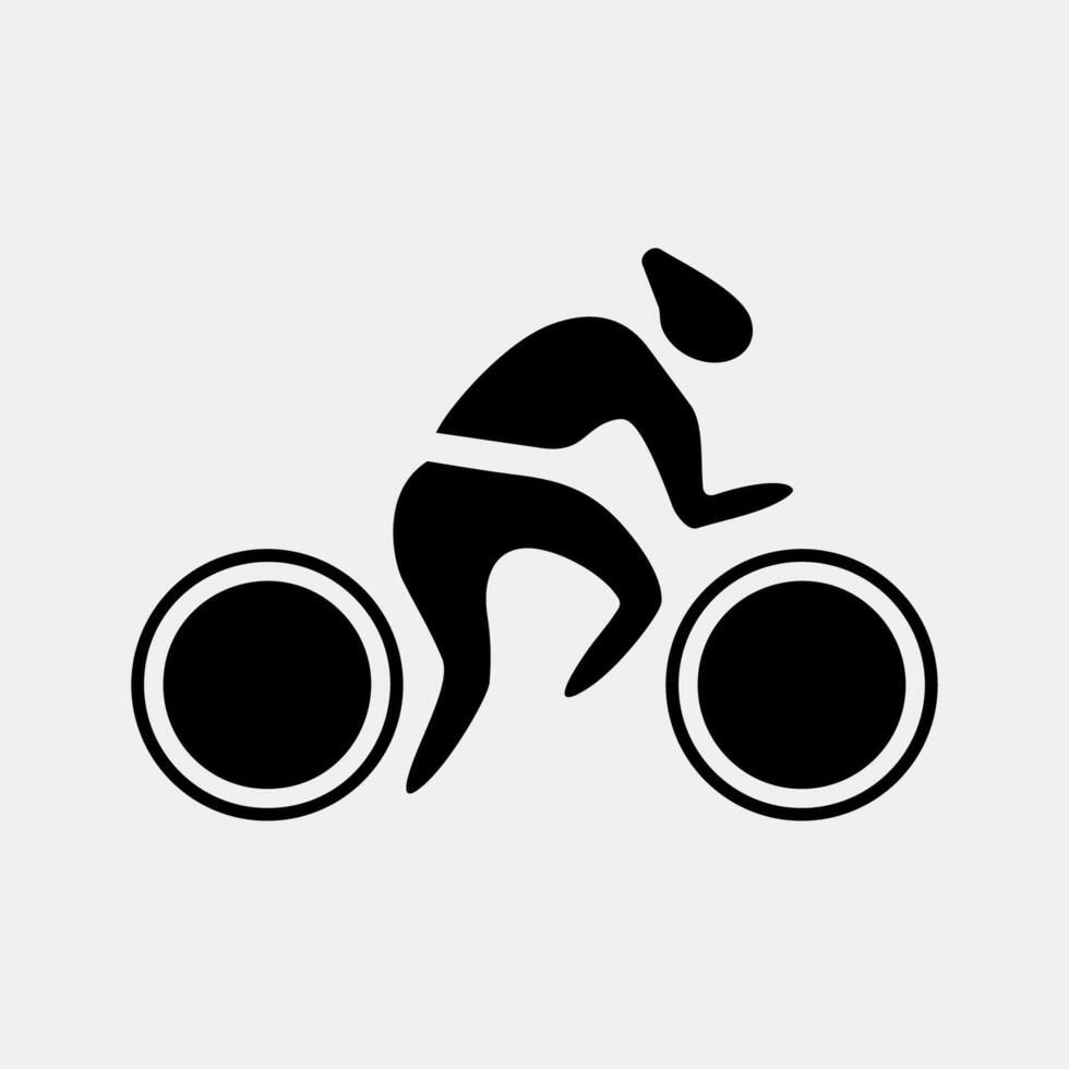 Icon bicycle. Olympics Sports elements. Icon in glyph style. vector
