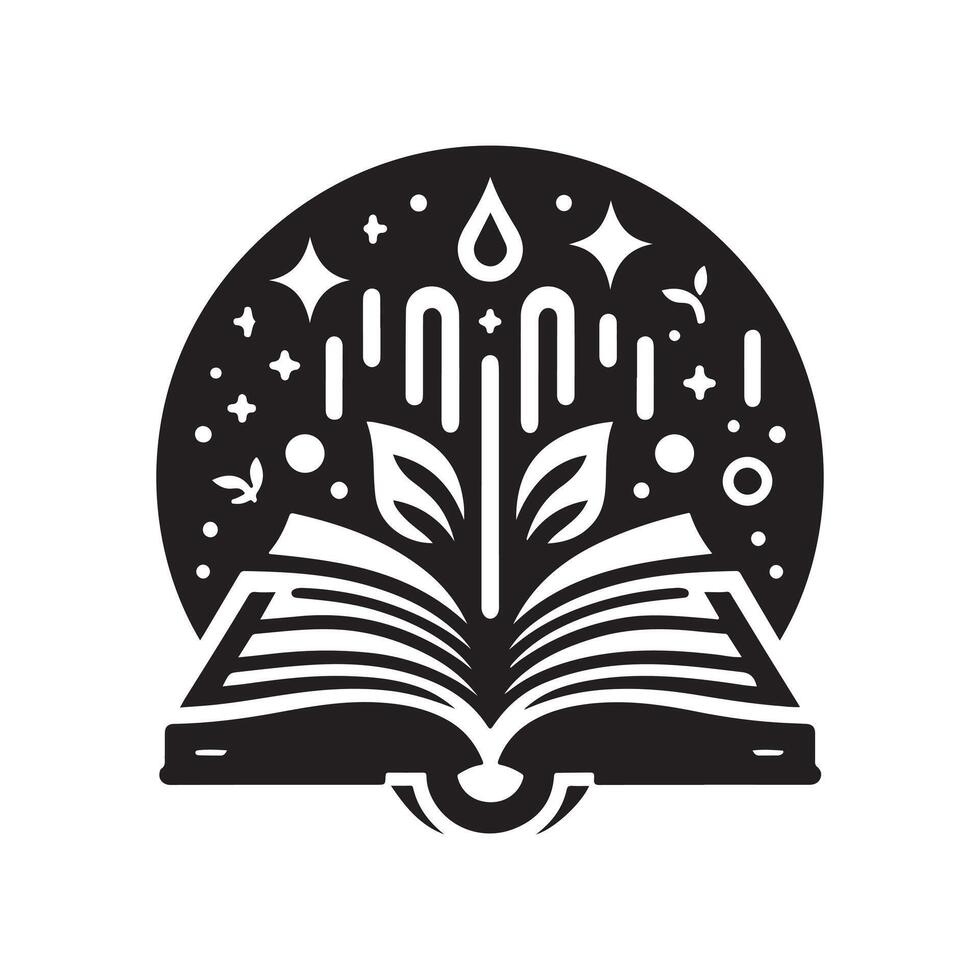 Book Black Silhouette for Graphic Design Projects vector