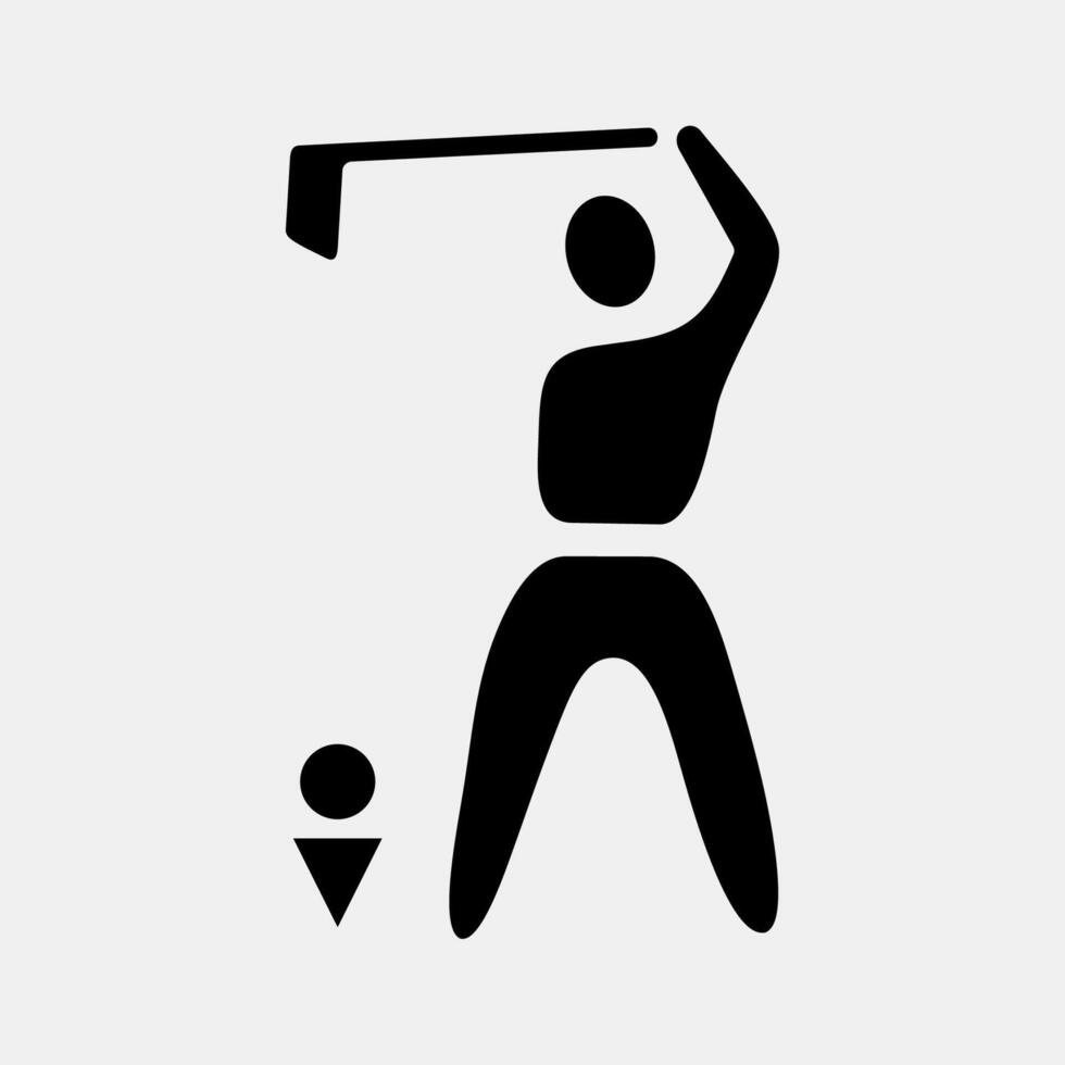 Icon golf. Olympics Sports elements. Icon in glyph style. vector