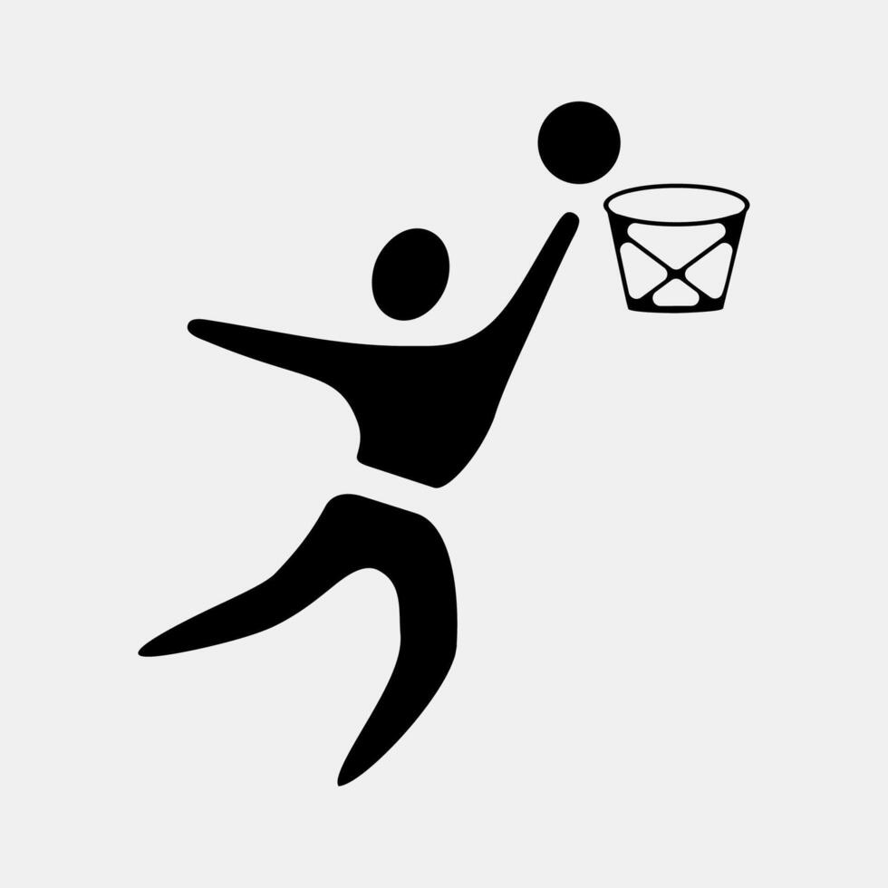 Icon basketball. Olympics Sports elements. Icon in glyph style. vector