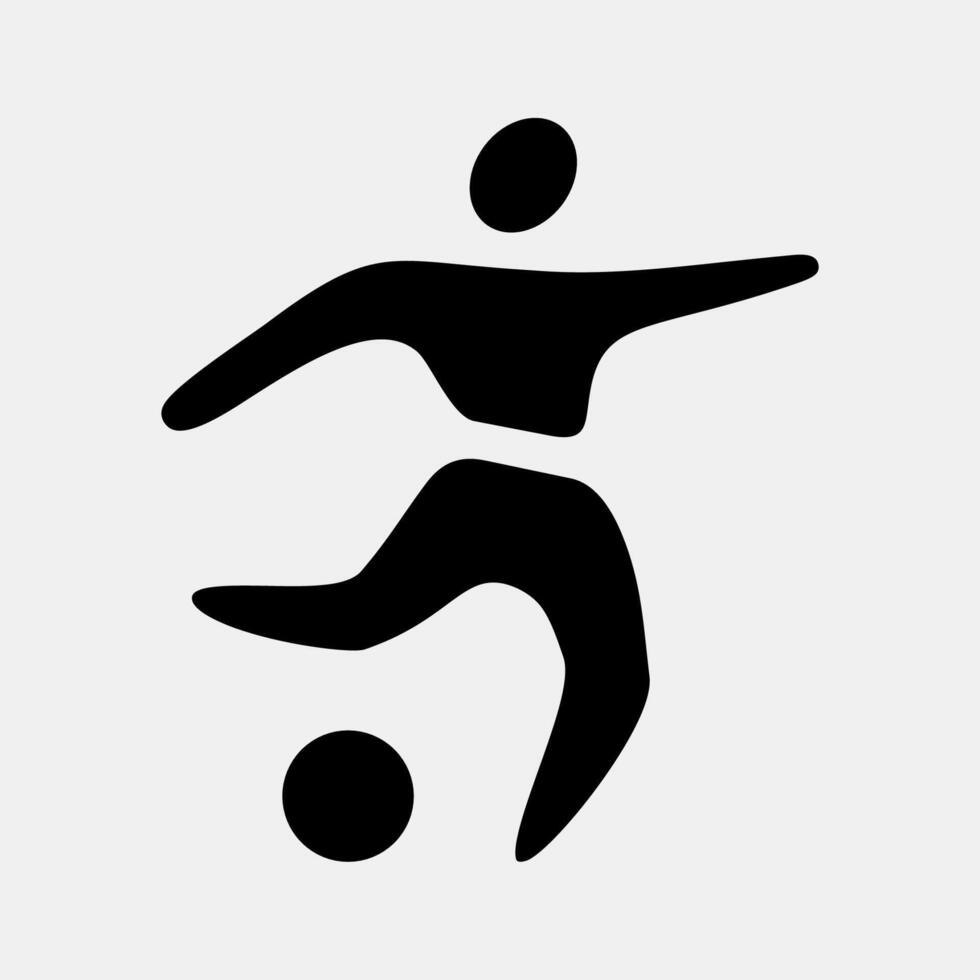 Icon football. Olympics Sports elements. Icon in glyph style. vector