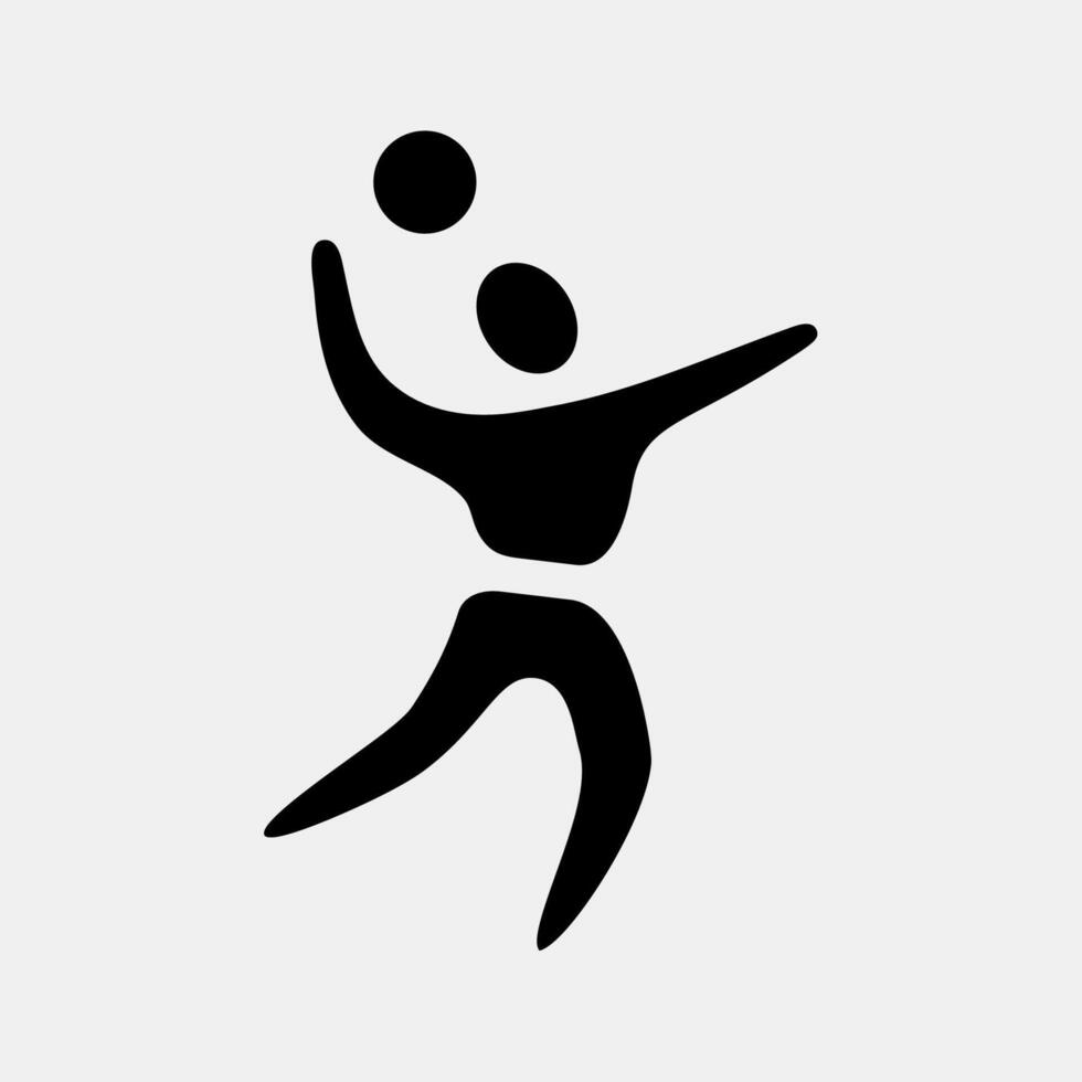Icon volleyball. Olympics Sports elements. Icon in glyph style. vector