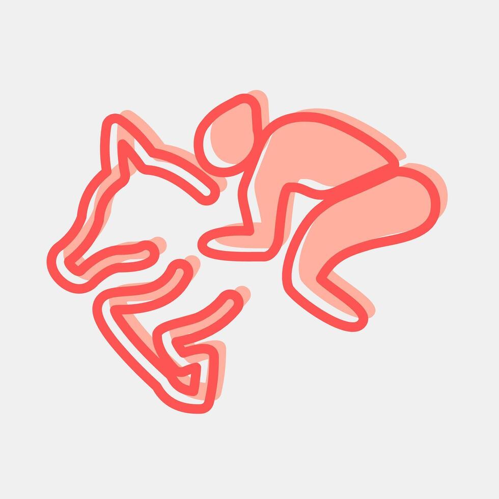 Icon equestrian. Olympics Sports elements. Icon in two tone style. vector